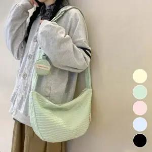 패브릭가방 여성 크로스백 물결무늬 데일리가방 학생