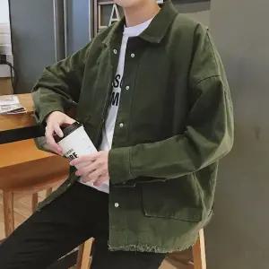 카키색 남성 봄자켓 가벼운 카라자켓 간절기 외투