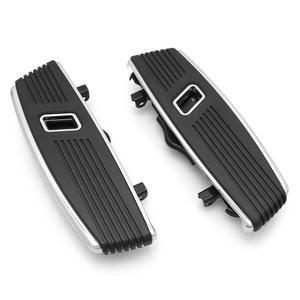 카후나 리어 조수석 발판, 할리 투어링 고무 바닥판 로드 스트리트 일렉트라 글라이드 킹 1993-2025 (CHROMED - 라이더)에 적합