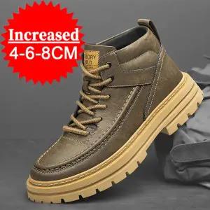 내부 키높이 운동화, 남성용 스포츠 레저 신발, 빅 사이즈 37-48, 8cm