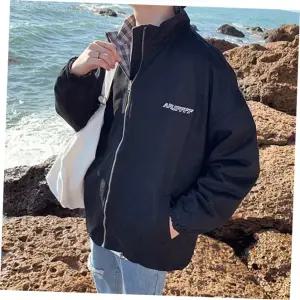 캐주얼점퍼 남성 리버시블 양면 간절기 체크 안감 자켓 아우터