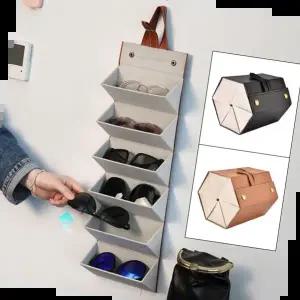 여름휴가 휴대용 접이식 선글라스 보관함 안경집 안경통 6구