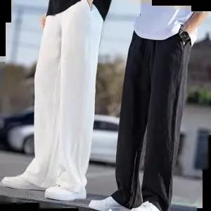 밴딩바지 남자 소프트 린넨 슬랙스 쿨팬츠 일자 밴딩 편한 마