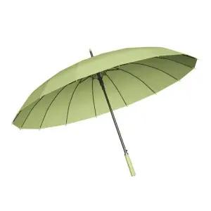 자외선차단양산 파스텔 자동 장우산 일자 가죽핸들/튼튼한 16K