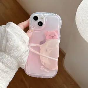 유니블링 갤럭시 s23 s22 s21 s20 행성 빼꼼 곰돌이 투명케이스