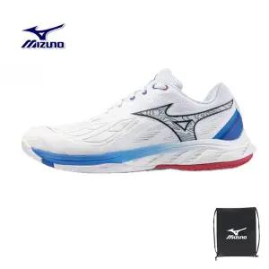 미즈노 웨이브 팡2 와이드 화이트블루 배드민턴화 인도어화  71GA231330