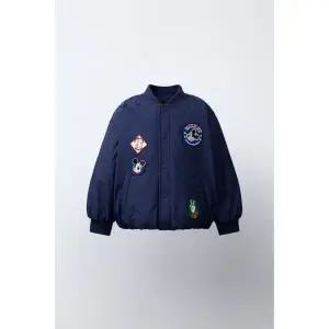 국내배송 ZARA 자라 아동 키즈 주니어 MICKEY MOUSE ⓒ DISNEY 패치 봄버 재킷 블루 8614542400 1718281