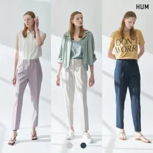 [택가 59000원][HUM]여) 하프 밴딩 테이퍼드핏 슬랙스(HHPECPT536P)