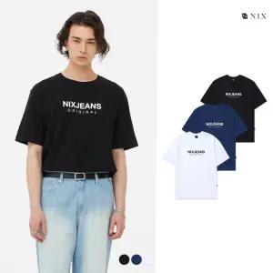 [택가 39000원][NIX]유니) 18수싱글 NIX 오리지널 로고 반팔 티셔츠 (레귤러핏)(3COLOR) (LNSMCTR761M)