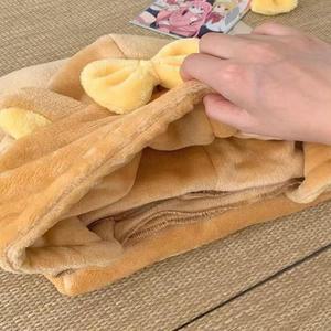 카와이 리락쿠마 따뜻한 곰 형제 자매 망토 후드 숄 사무실 낮잠 담요 친구에게 선물 주기 위한 편안한