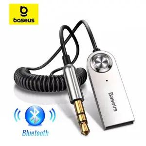 블루투스동글이 Baseus Aux 블루투스 어댑터 차량용 35mm 잭 USB 50 수신기 스피커 자동 Handfree 키트 오