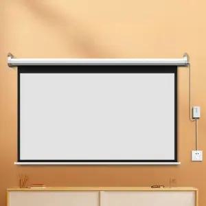 고화질 유리섬유 100인치 전동스크린 4K 화면 빔프로젝터