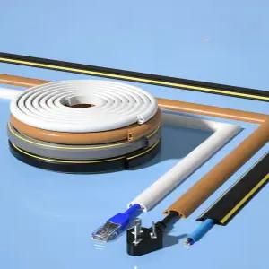 연질 고무몰딩 전선쫄대 화이트 커버 롤 졸대