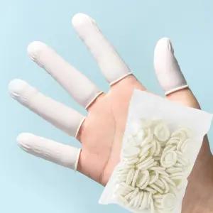 썬코 치킨 라텍스 의료용 골무 핑거슬리브 손가락 위생장갑 100개