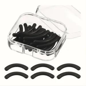 뷰러 리필 고무 24개입 검정 실리콘 속눈썹 패드 리필용 세트 투명케이스