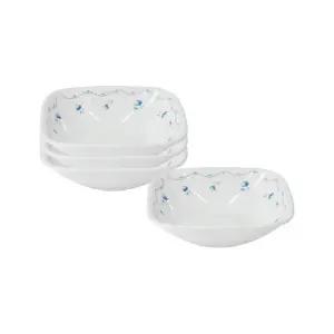 [코렐]블루엘레강스 사각개인접시 4P 세트