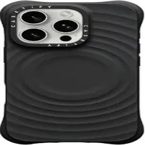 CASETiFY 아이폰 16 프로용 리플 케이스  실리콘 / 6.6피트 2배 군용 드롭 방지/Magsafe 호환 - 블랙