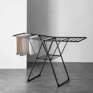 락앤락 튼튼한 빨래건조대 네모엣지 블랙 접이식 스텐드 건조대 MNA