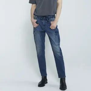 [롯데백화점]버커루 남녀공용 카고 밴딩 배기 쿨맥스 데님 팬츠 B232DP245P