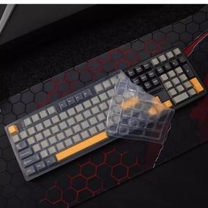 호환 AULA F108 / Pro 게이밍 기계식 키보드 데스크탑 PC용 투명 실리콘 커버 보호대 스킨