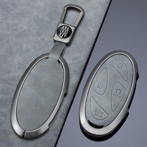 차키케이스 버튼 아연 합금 가죽 자동차 케이스 커버 현대 코나 Ev Grandeur GN7 IONIQ 액세서리 보호