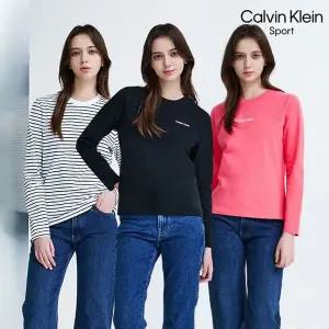 [NS홈쇼핑](eTV)[캘빈클라인 스포츠] 긴팔티셔츠 여성 3종세트[35728079]