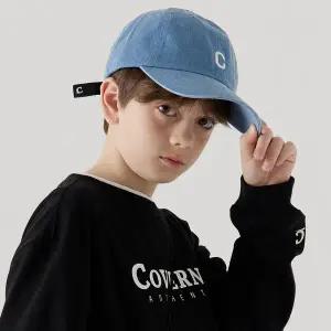 [커버낫 키즈](센텀시티점)컬리지 C로고 면 볼캡(워싱) 블루_CK2501CA08BL