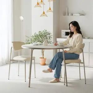 화이트 원형테이블 4인용 식탁 테이블 카페 원형식탁 4인용식탁 원형테이블 카페테이블