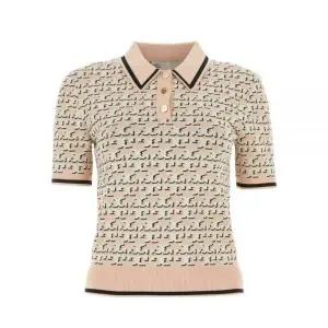 [토리버치] 로고 자카드 폴로 티셔츠 123479899