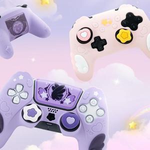 스위티 러브 실리콘  스틱 그립 캡 커버 닌텐도 호환 스위치 2/NS oled/Lite 소니 호환 PS5 PS4 Pro Slim