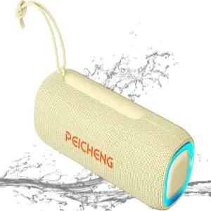 PEICHENG 블루투스 스피커 휴대용 무선 투명 라우드 스테레오 사운드 IPX5 방수 RGB 조명 BT5.3 롱