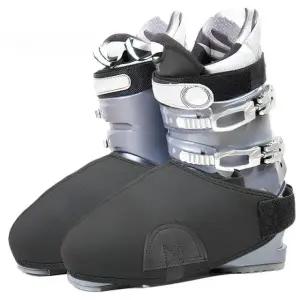 프리미엄 스키 부츠 커버 스포츠 스트랩 방풍 블랙 보온 2개 세트