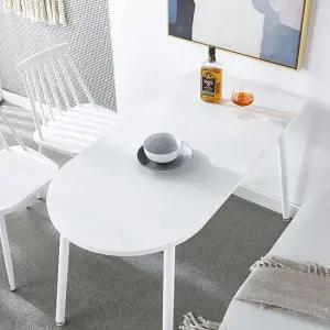 반타원 테이블 1200 식탁 화이트 카페 인테리어 거실탁자