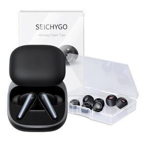 SEICHYGO Anker Soundcore Liberty 5 / 4 Pro 이어버드/스포츠 X20용 더스트 메시 메모리폼 이어 팁(Liberty NC용이 아님), 미끄럼방지 교체용 팁, 실리콘 통증 없음, 3쌍 (SML)