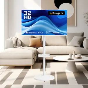 프리토스 32인치 구글 스마트TV + 삼탠바이미 무빙스탠드 세트 (화이트)