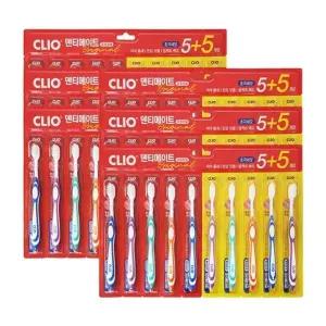 크리오 덴티메이트 오리지널 초극세모 칫솔 5+5개입 x6