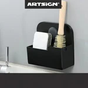 ( )흡착식 주방 수납함 선반 욕실 화장실 정리 선반대 블랙 교체 정리대