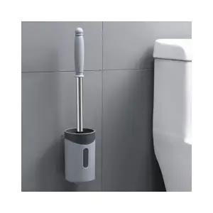 ( )루미나D 무타공 벽 부착형 욕실 변기 청소솔 가정용 주방용 다용도