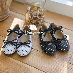 [베이비잼] 리사 리본 아기 유아 아동 초등 여아 플랫 구두 신발