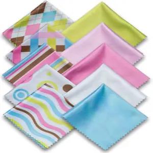 렌즈 안경 선글라스 휴대폰 청소용 귀여운 지오디자인 멀티컬러 마이크로파이버 천 10팩 파스텔 색상의