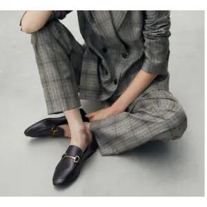 마시모두띠 가죽 블랙 클래식 로퍼 여자로퍼