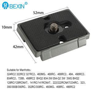 호환 Manfrotto 496RC2 486 삼각대 액세서리 323 RC2 클램프 어댑터용 퀵 릴리스 플레이트 200PL-14