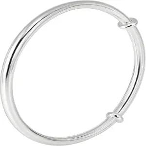 로지보라 999 여성용 순은 조절식 뱅글 팔찌 푸시 풀 디자인(5.5 ？7.5 ) 클래식 우아한 핸드메이드