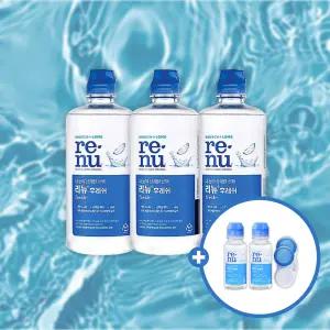 바슈롬 바슈롬 리뉴 후레쉬 500ml 3개 60ml 2개 렌즈통 증정 렌즈 식염수 습윤제 세척액 용액 여행용 대용