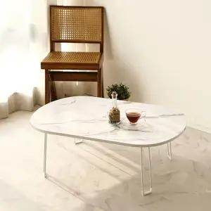 9060 스타일 밥상 좌식 모던 접이식테이블 타원