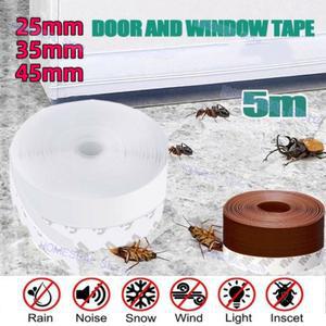 문풍지 5M 실리콘 갭 씰 도어 하단 스트립 날씨 창 실러 웨더 자체 접착 샤워 앞 유리 씰링 테이프 대비 스티커
