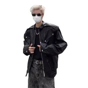 검정 남사친 가을 항공 점퍼 잠바 퍼 코트 시크 점 BE3