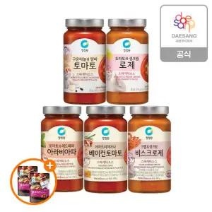 청정원 스파게티소스600g 5종 4개 골라담기+(증정)싱글파우치 볼로네즈2개