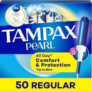 여성용 탐팍스 펄 탐폰 리크가드 브레이드 레귤러 흡수력 무향 50 카운트