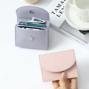 여자 학생 핑크색 심플 신용 체크 교통 카드지갑 지갑형케이스 미니토트백